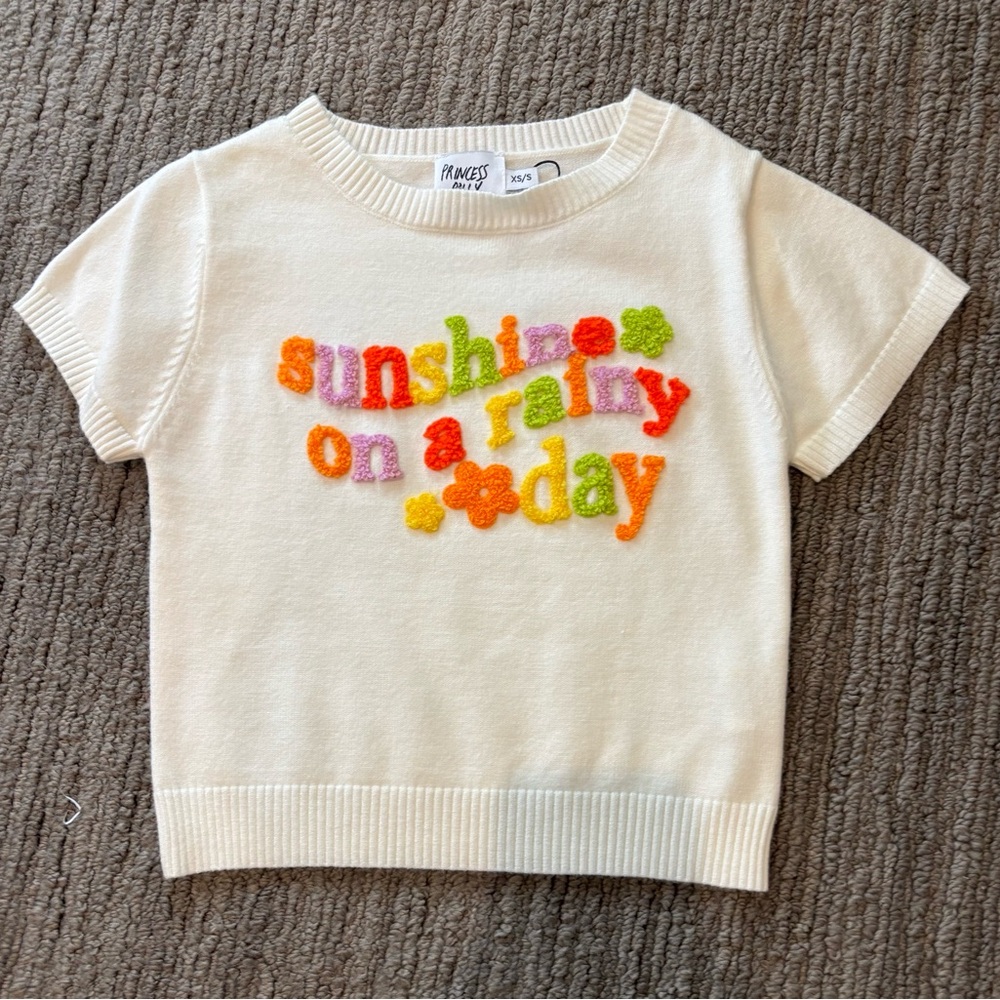 NEW Princess Polly is White Graphic knit top - Picture 4 of 15